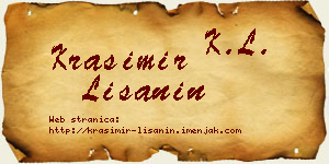 Krasimir Lišanin vizit kartica